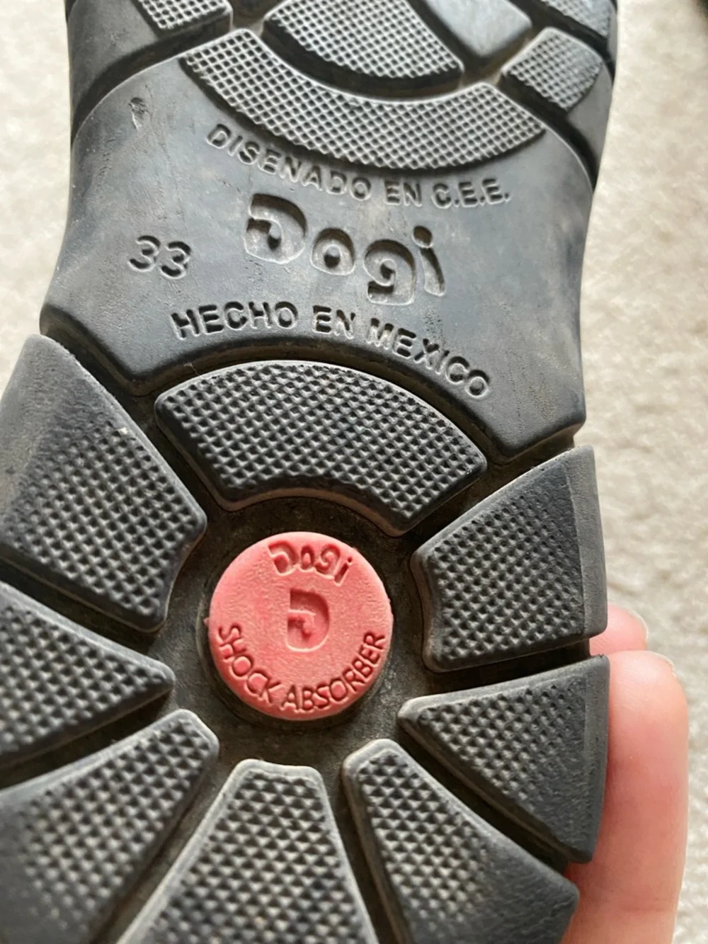 Kids Black Leather Velcro Shoes